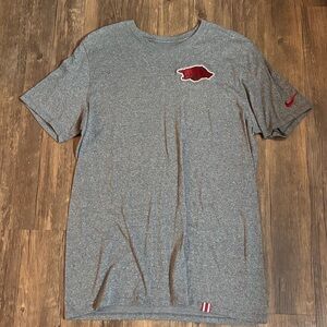 Nike Gray Men's Arkansas Razorbacks T-Shirt Size Large
